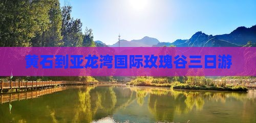 黄石到亚龙湾国际玫瑰谷三日游