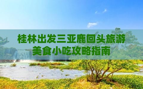 桂林出发三亚鹿回头旅游美食小吃攻略指南