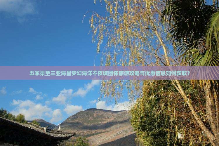 五家渠至三亚海昌梦幻海洋不夜城团体旅游攻略与优惠信息如何获取？