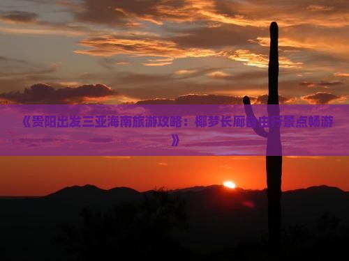 《贵阳出发三亚海南旅游攻略：椰梦长廊自由行景点畅游》