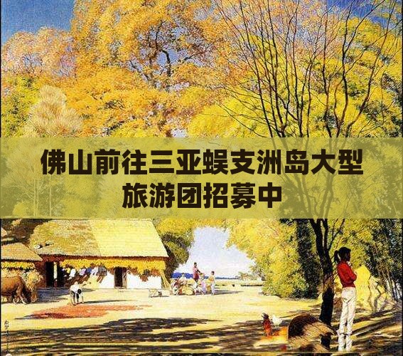 佛山前往三亚蜈支洲岛大型旅游团招募中