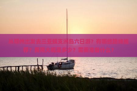 从鄂州出发去三亚蜈支洲岛六日游？有哪些路线推荐？费用大概是多少？需要准备什么？