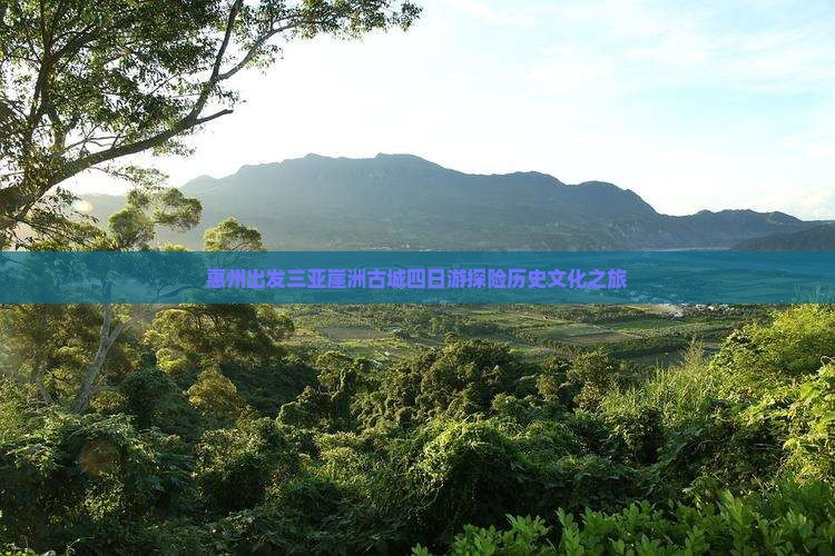 惠州出发三亚崖洲古城四日游探险历史文化之旅
