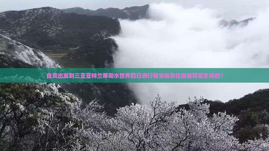 自贡出发到三亚亚特兰蒂斯水世界四日游行程安排及住宿推荐是怎样的？