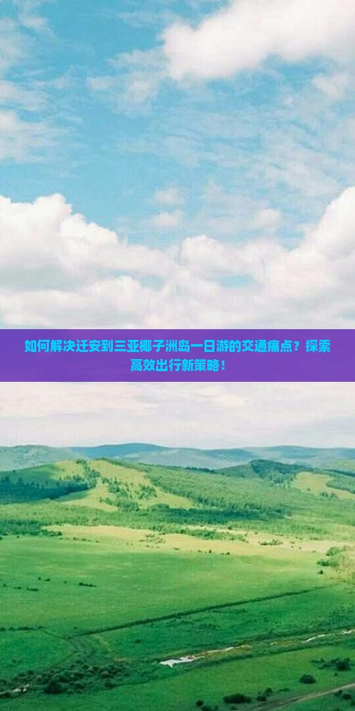 如何解决迁安到三亚椰子洲岛一日游的交通痛点？探索高效出行新策略！