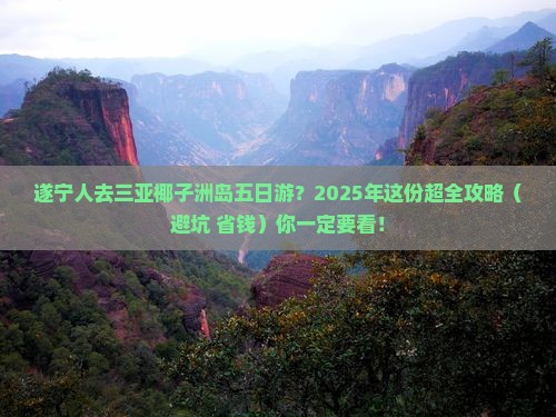 遂宁去三亚椰子洲岛五日游