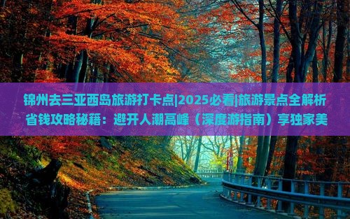 锦州去三亚西岛旅游打卡点