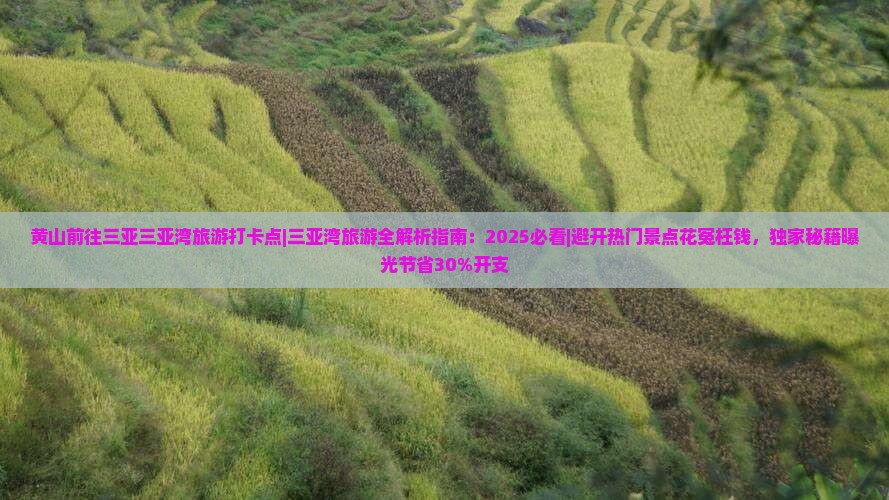黄山前往三亚三亚湾旅游打卡点