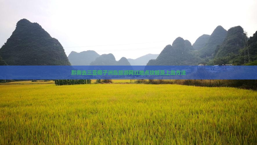黔南去三亚椰子洲岛旅游网红地点