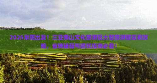 阜阳去三亚南山文化旅游区大型旅游团