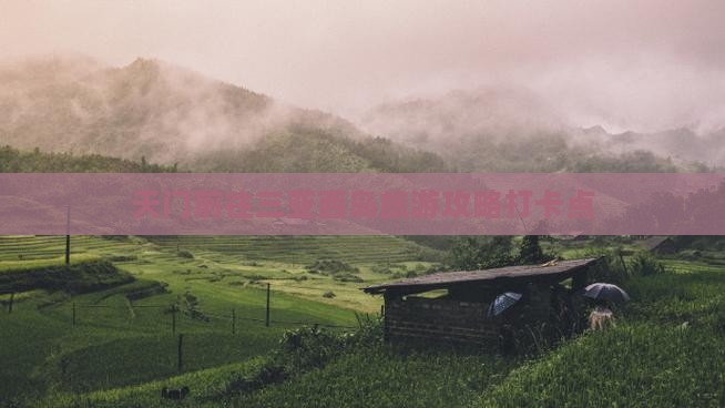 天门前往三亚西岛旅游打卡点