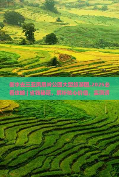 衡水去三亚凤凰岭公园大型旅游团