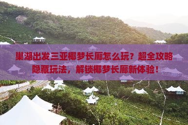 巢湖出发三亚椰梦长廊旅行社