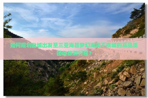 如何规划盐城出发至三亚海昌梦幻海洋不夜城的高品质团体旅游行程？