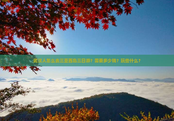 武汉人怎么去三亚西岛三日游？需要多少钱？玩些什么？
