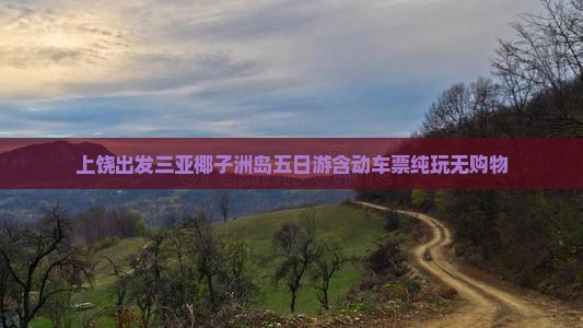 上饶出发三亚椰子洲岛五日游含动车票纯玩无购物