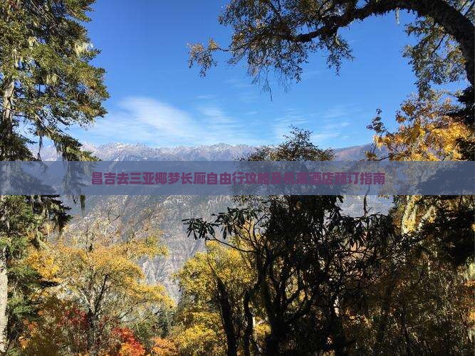 昌吉去三亚椰梦长廊自由行攻略及机票酒店预订指南