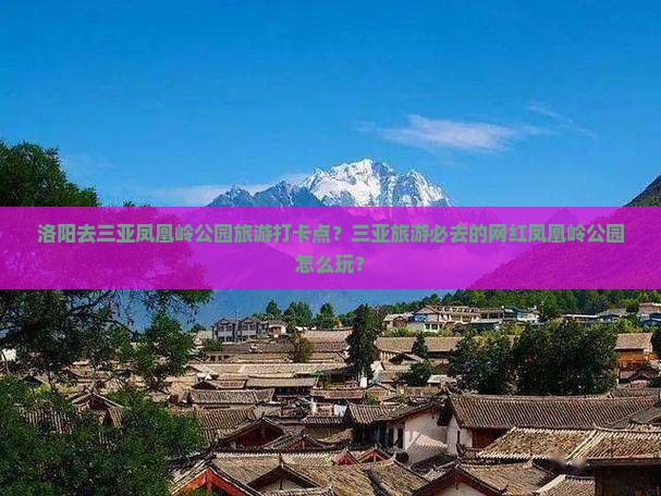 洛阳去三亚凤凰岭公园旅游打卡点？三亚旅游必去的网红凤凰岭公园怎么玩？