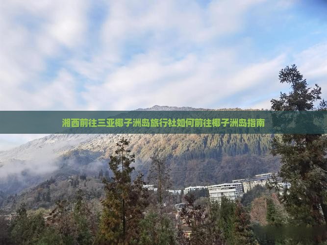 湘西前往三亚椰子洲岛旅行社如何前往椰子洲岛指南