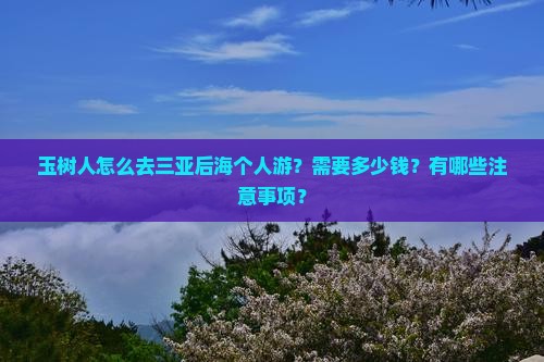 玉树人怎么去三亚后海个人游？需要多少钱？有哪些注意事项？