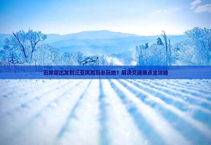 五家渠出发到三亚凤凰岛必玩地？解决交通痛点全攻略