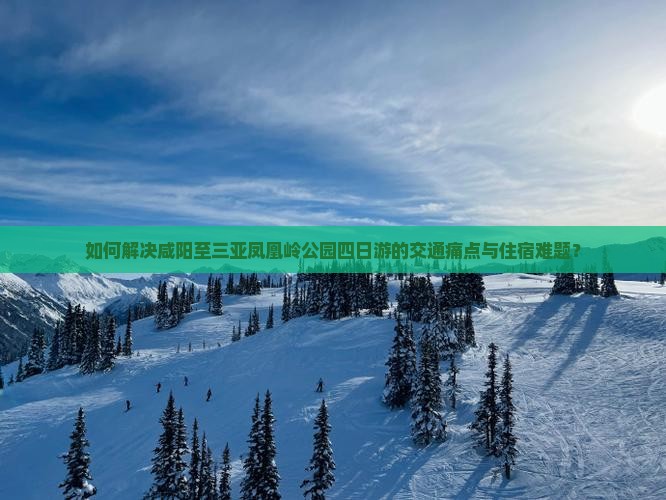 如何解决咸阳至三亚凤凰岭公园四日游的交通痛点与住宿难题？