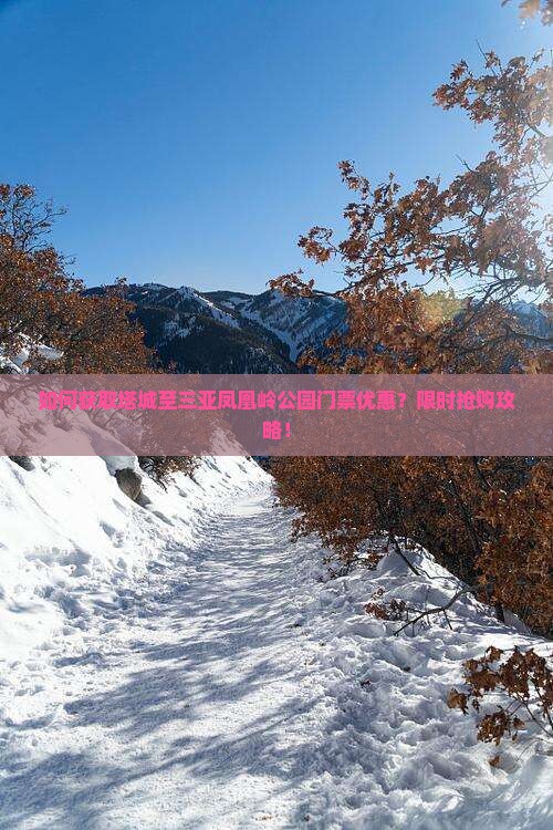 如何获取塔城至三亚凤凰岭公园门票优惠？限时抢购攻略！