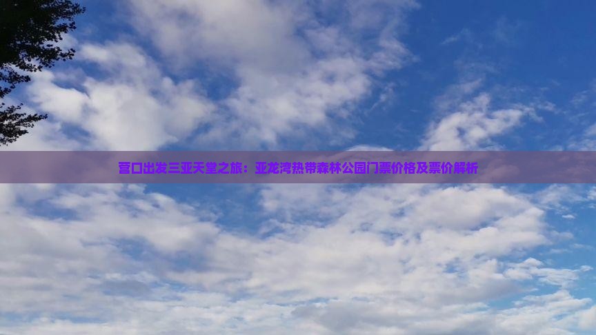 营口出发三亚天堂之旅：亚龙湾热带森林公园门票价格及票价解析