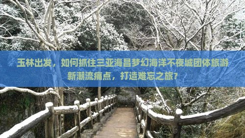 玉林出发，如何抓住三亚海昌梦幻海洋不夜城团体旅游新潮流痛点，打造难忘之旅？