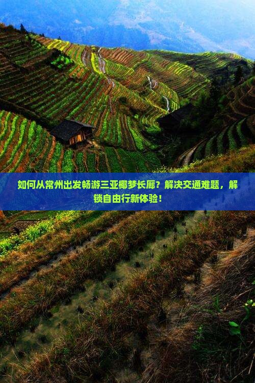 如何从常州出发畅游三亚椰梦长廊？解决交通难题，解锁自由行新体验！