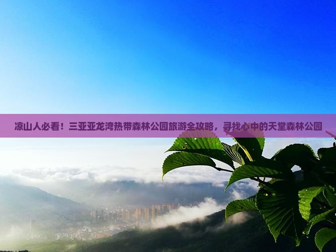 凉山人必看！三亚亚龙湾热带森林公园旅游全攻略，寻找心中的天堂森林公园