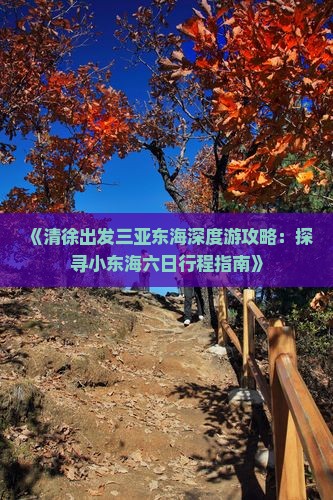 《清徐出发三亚东海深度游攻略：探寻小东海六日行程指南》