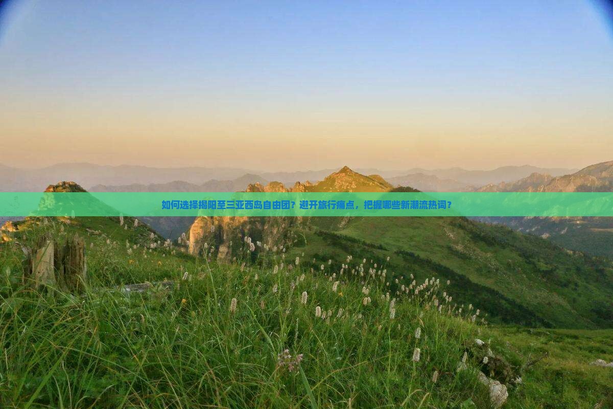 如何选择揭阳至三亚西岛自由团？避开旅行痛点，把握哪些新潮流热词？