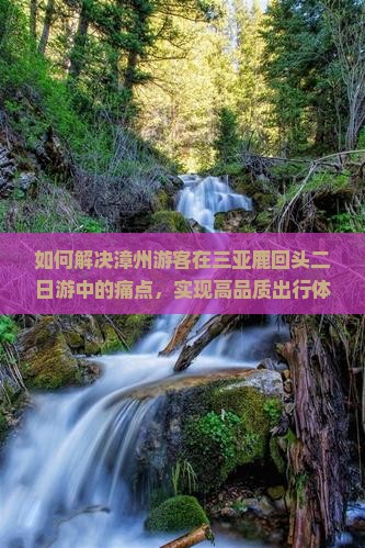 如何解决漳州游客在三亚鹿回头二日游中的痛点，实现高品质出行体验？
