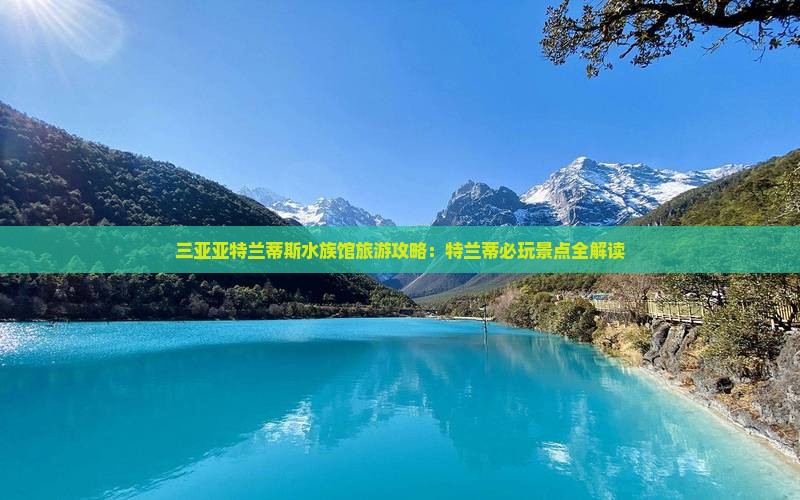 三亚亚特兰蒂斯水族馆旅游攻略：特兰蒂必玩景点全解读