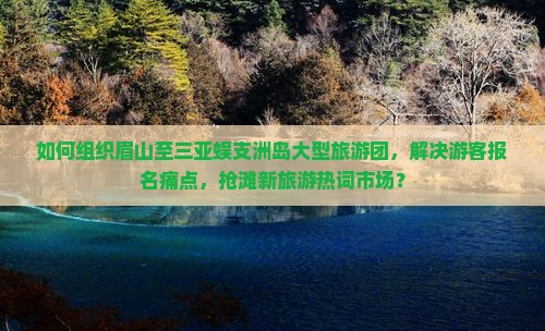 如何组织眉山至三亚蜈支洲岛大型旅游团，解决游客报名痛点，抢滩新旅游热词市场？