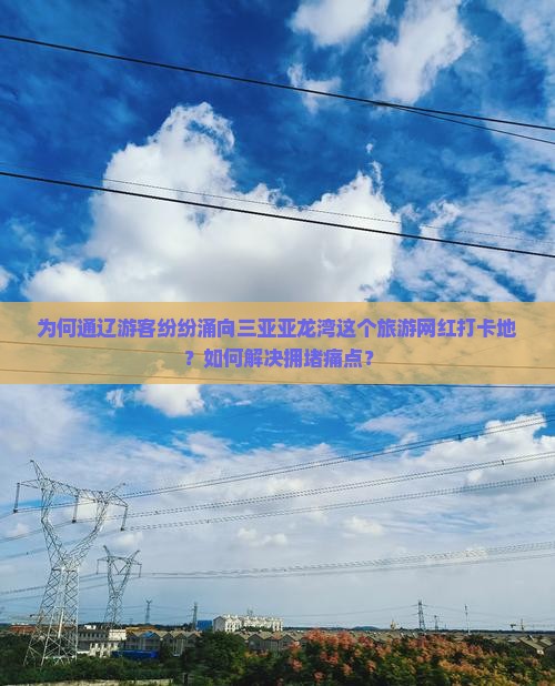为何通辽游客纷纷涌向三亚亚龙湾这个旅游网红打卡地？如何解决拥堵痛点？