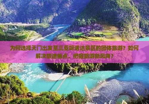 为何选择天门出发至三亚呀诺达景区的团体旅游？如何解决旅途痛点，把握旅游新风向？