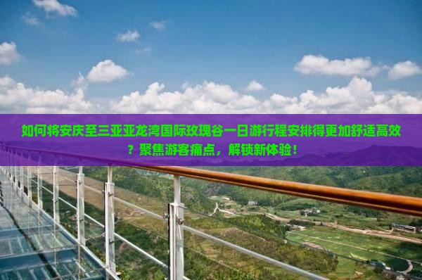 如何将安庆至三亚亚龙湾国际玫瑰谷一日游行程安排得更加舒适高效？聚焦游客痛点，解锁新体验！