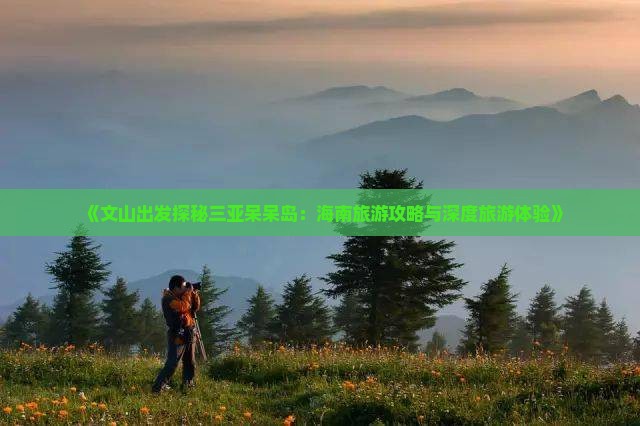《文山出发探秘三亚呆呆岛：海南旅游攻略与深度旅游体验》