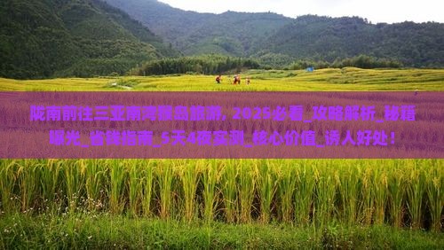 陇南前往三亚南湾猴岛旅游