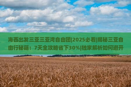 海西出发三亚三亚湾自由团