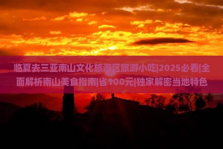 临夏去三亚南山文化旅游区旅游小吃