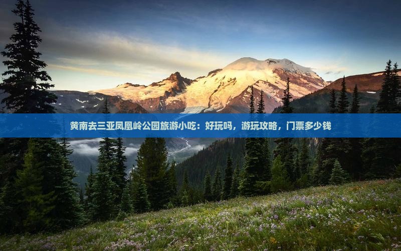 黄南去三亚凤凰岭公园旅游小吃