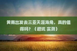黄南前往三亚天涯海角个人游