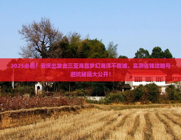 安庆去三亚海昌梦幻海洋不夜城自由团