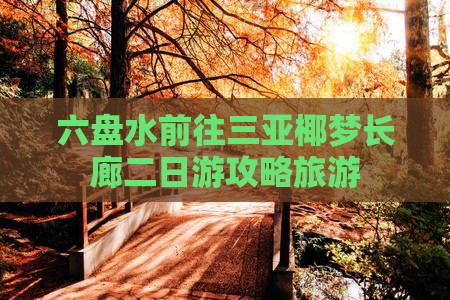 六盘水前往三亚椰梦长廊二日游