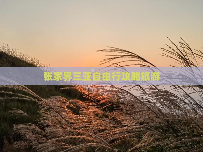 张家界前往三亚亚龙湾自由行