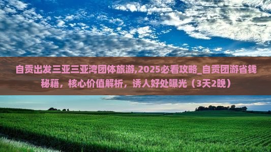 自贡出发三亚三亚湾团体旅游