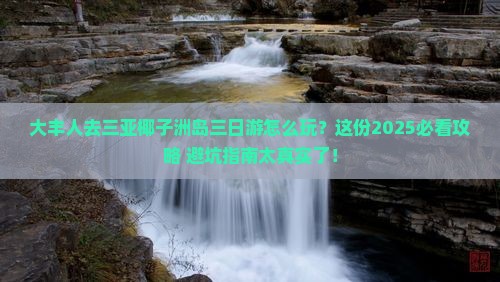 大丰去三亚椰子洲岛三日游